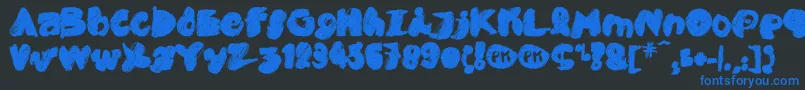 PkCobra Font – Blue Fonts on Black Background