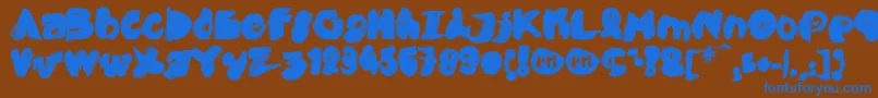 PkCobra Font – Blue Fonts on Brown Background