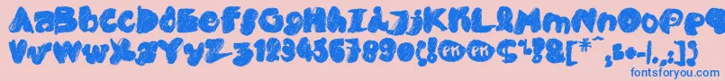 PkCobra Font – Blue Fonts on Pink Background