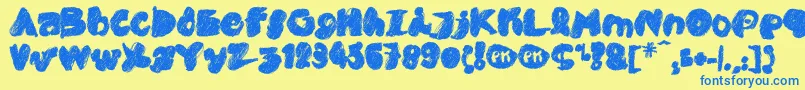 PkCobra Font – Blue Fonts on Yellow Background