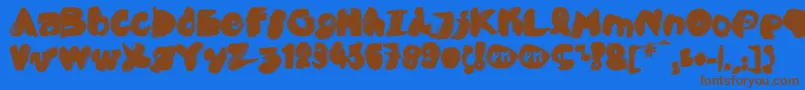 PkCobra Font – Brown Fonts on Blue Background