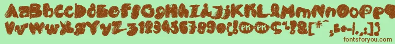 PkCobra Font – Brown Fonts on Green Background