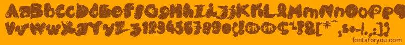 PkCobra Font – Brown Fonts on Orange Background