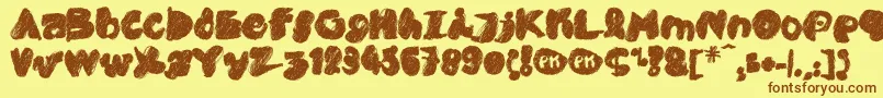 PkCobra Font – Brown Fonts on Yellow Background