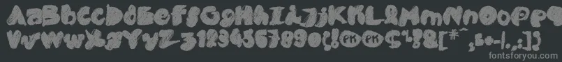 PkCobra Font – Gray Fonts on Black Background