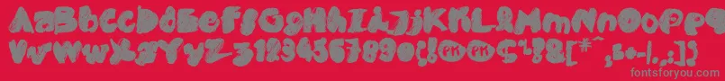 PkCobra-Schriftart – Graue Schriften auf rotem Hintergrund