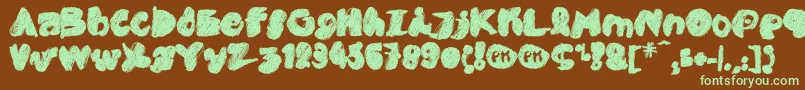 PkCobra Font – Green Fonts on Brown Background