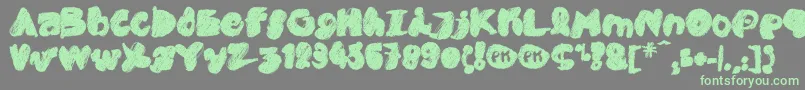 PkCobra Font – Green Fonts on Gray Background