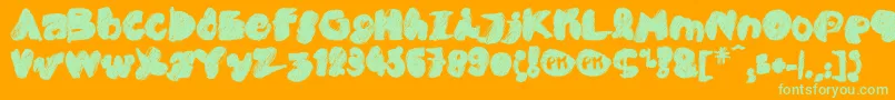 PkCobra Font – Green Fonts on Orange Background