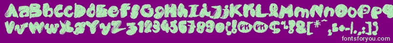 PkCobra Font – Green Fonts on Purple Background