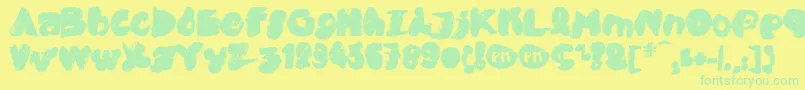 PkCobra Font – Green Fonts on Yellow Background