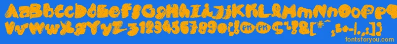 PkCobra Font – Orange Fonts on Blue Background