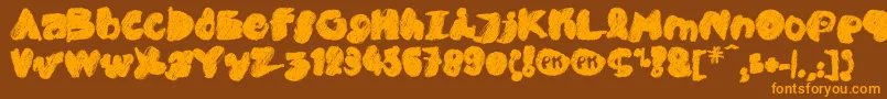 PkCobra Font – Orange Fonts on Brown Background