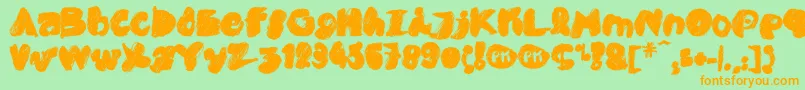 PkCobra Font – Orange Fonts on Green Background