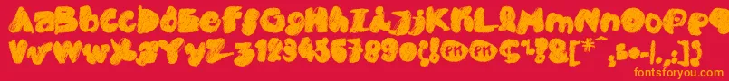 PkCobra Font – Orange Fonts on Red Background