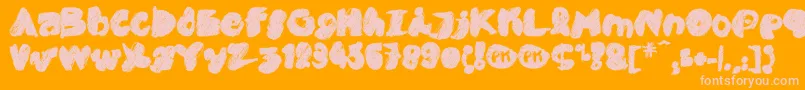 PkCobra Font – Pink Fonts on Orange Background