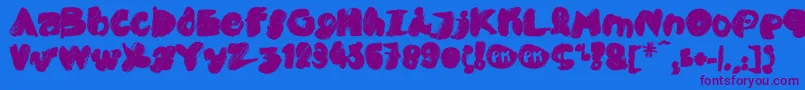 PkCobra Font – Purple Fonts on Blue Background