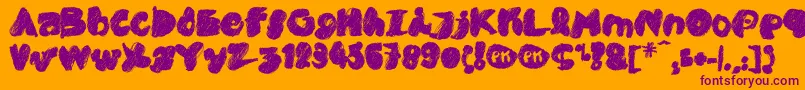 PkCobra Font – Purple Fonts on Orange Background