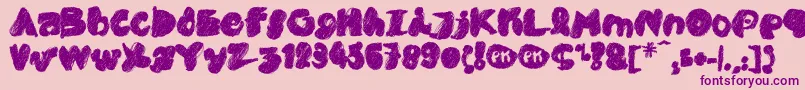 PkCobra Font – Purple Fonts on Pink Background