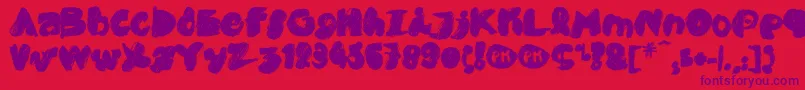 PkCobra Font – Purple Fonts on Red Background