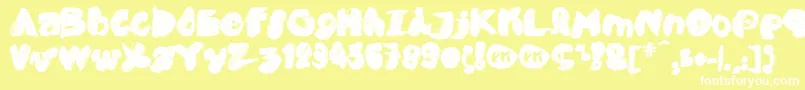 PkCobra Font – White Fonts on Yellow Background