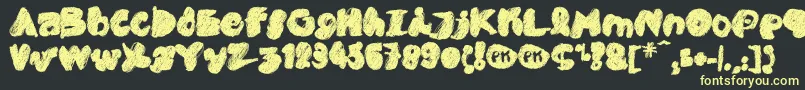PkCobra Font – Yellow Fonts on Black Background