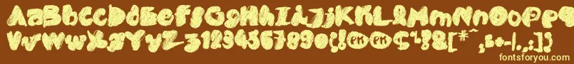PkCobra Font – Yellow Fonts on Brown Background