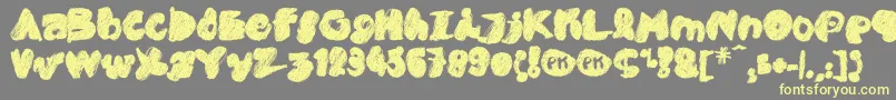 PkCobra Font – Yellow Fonts on Gray Background