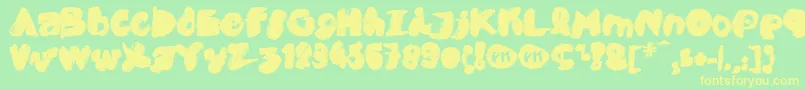 PkCobra Font – Yellow Fonts on Green Background