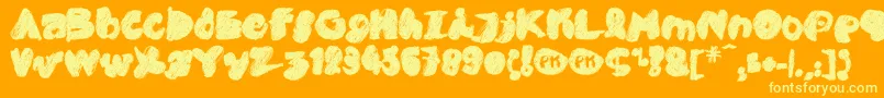 PkCobra Font – Yellow Fonts on Orange Background