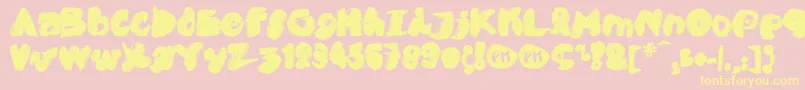 PkCobra Font – Yellow Fonts on Pink Background