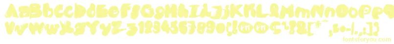 PkCobra Font – Yellow Fonts on White Background