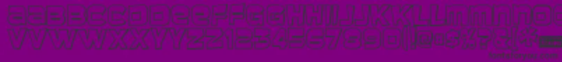 Baveuse3D-Schriftart – Schwarze Schriften auf violettem Hintergrund