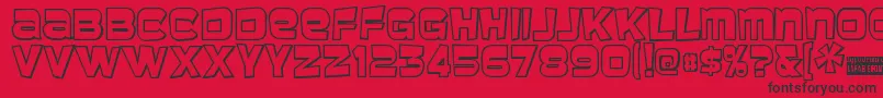 Baveuse3D Font – Black Fonts on Red Background