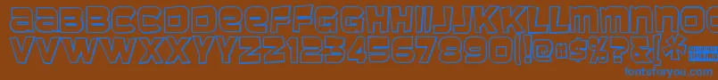 Baveuse3D Font – Blue Fonts on Brown Background