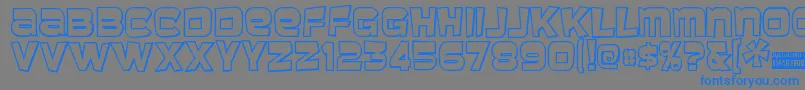 Baveuse3D Font – Blue Fonts on Gray Background