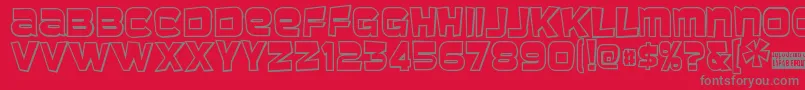 Baveuse3D Font – Gray Fonts on Red Background
