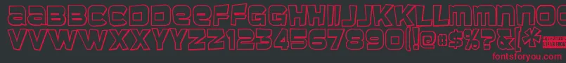 Baveuse3D Font – Red Fonts on Black Background