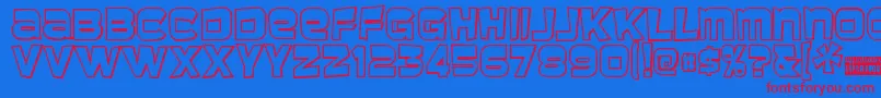 Baveuse3D Font – Red Fonts on Blue Background