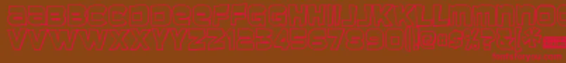 Baveuse3D Font – Red Fonts on Brown Background