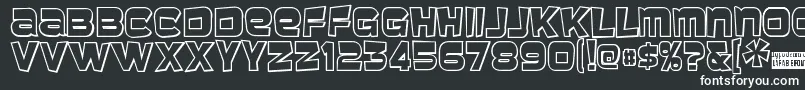 Шрифт Baveuse3D – белые шрифты на чёрном фоне