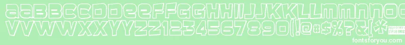 Baveuse3D Font – White Fonts on Green Background