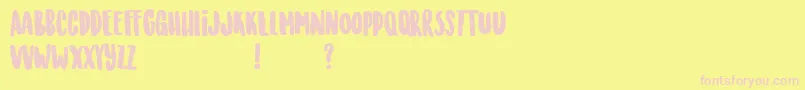 SunriseInternationalDemo Font – Pink Fonts on Yellow Background