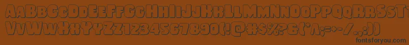 Rubberboy3D Font – Black Fonts on Brown Background