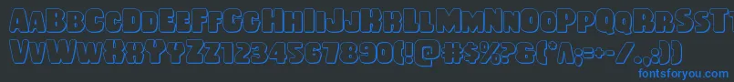 Rubberboy3D Font – Blue Fonts on Black Background
