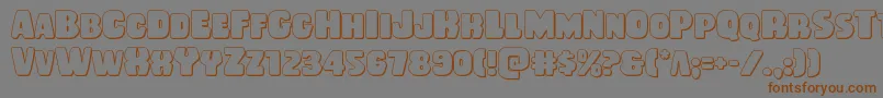 Rubberboy3D Font – Brown Fonts on Gray Background