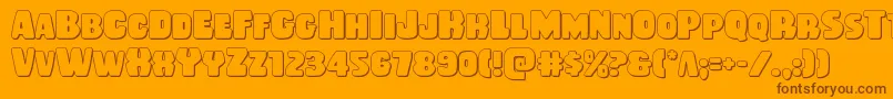 Rubberboy3D Font – Brown Fonts on Orange Background