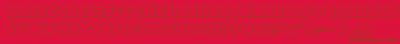Rubberboy3D Font – Brown Fonts on Red Background