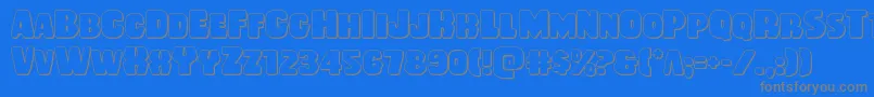 Rubberboy3D Font – Gray Fonts on Blue Background