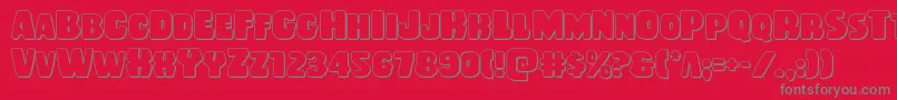 Rubberboy3D Font – Gray Fonts on Red Background